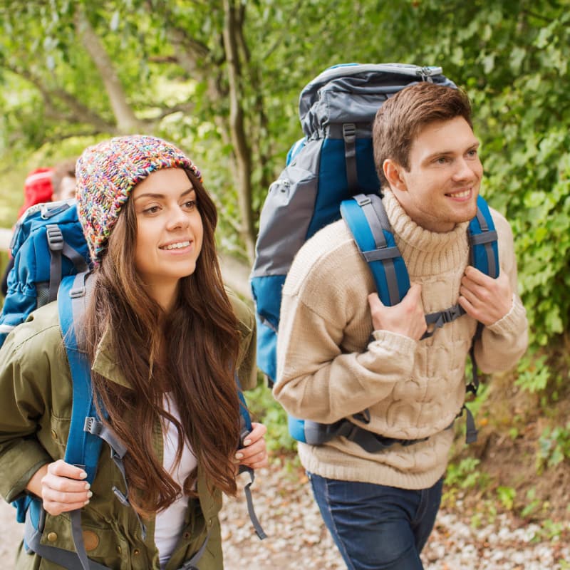 New Patients Teens hiking in the woods