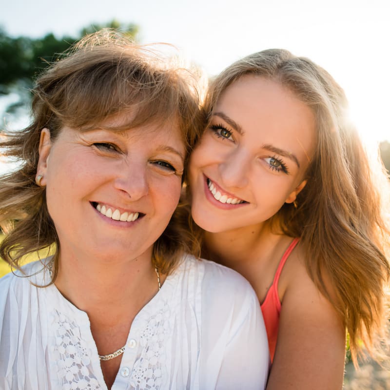 A mother with her teen daughter